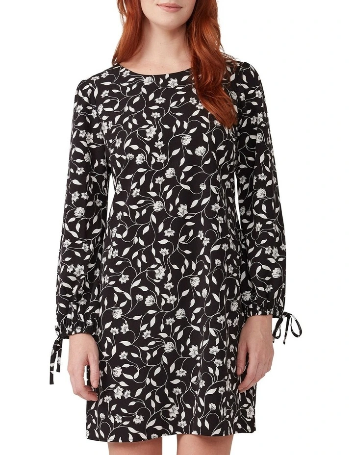 Silent Botanica Dress in Black