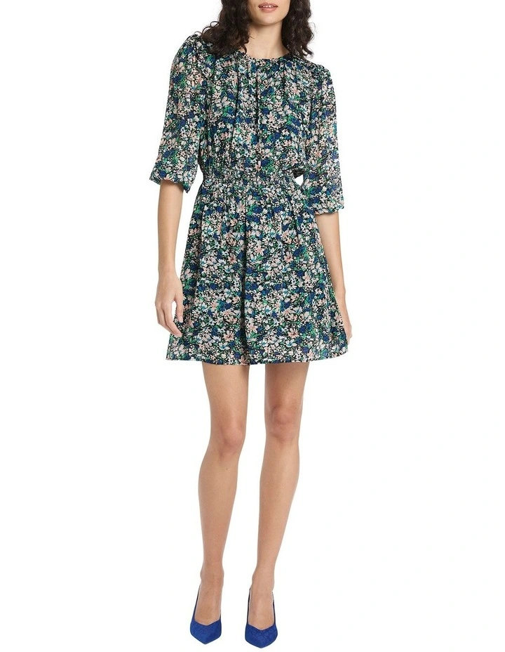 Petal To The Metal Dress in Blue Multi