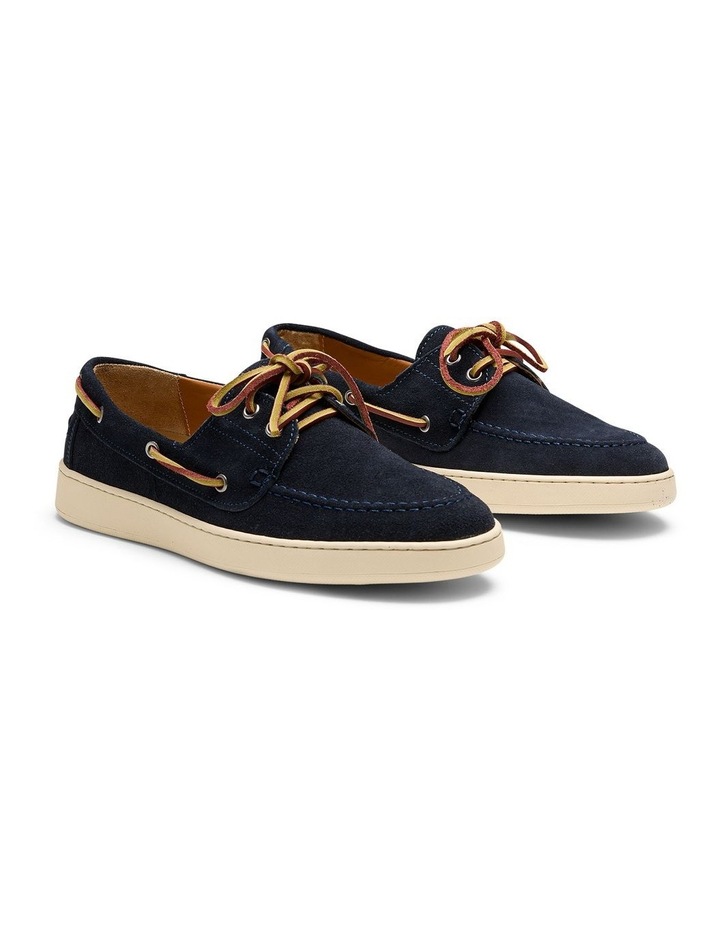 Sol Suede Boat Shoes in Navy