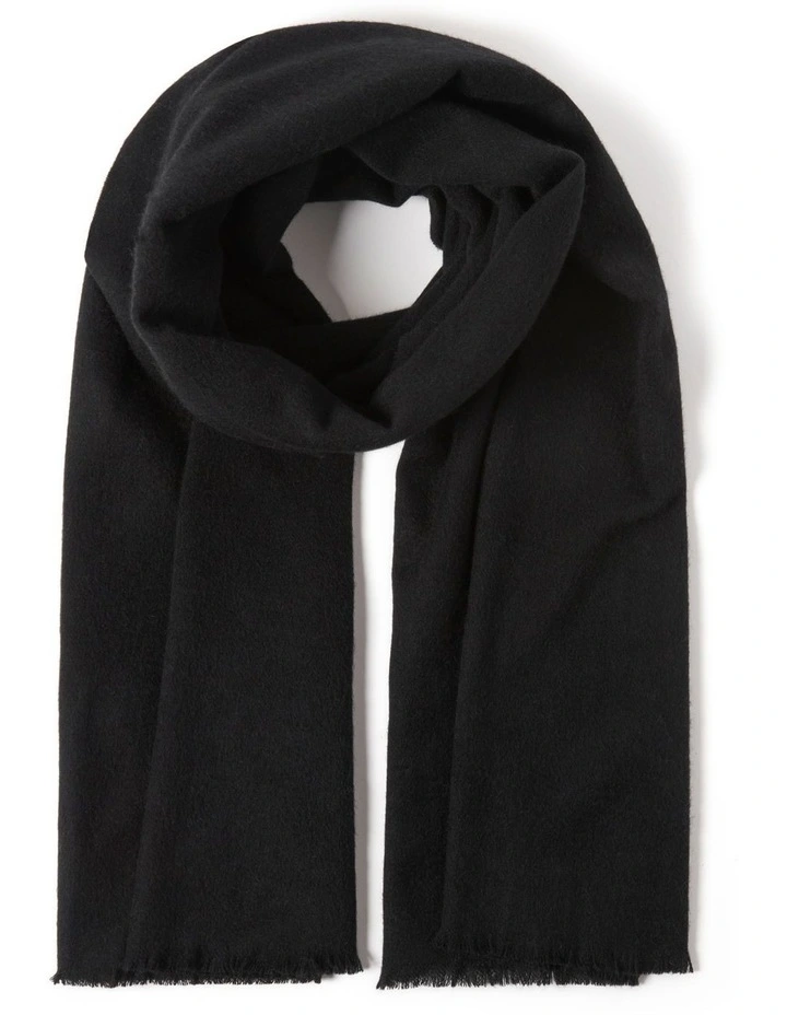 Aurora Premium Wool Scarf in Black