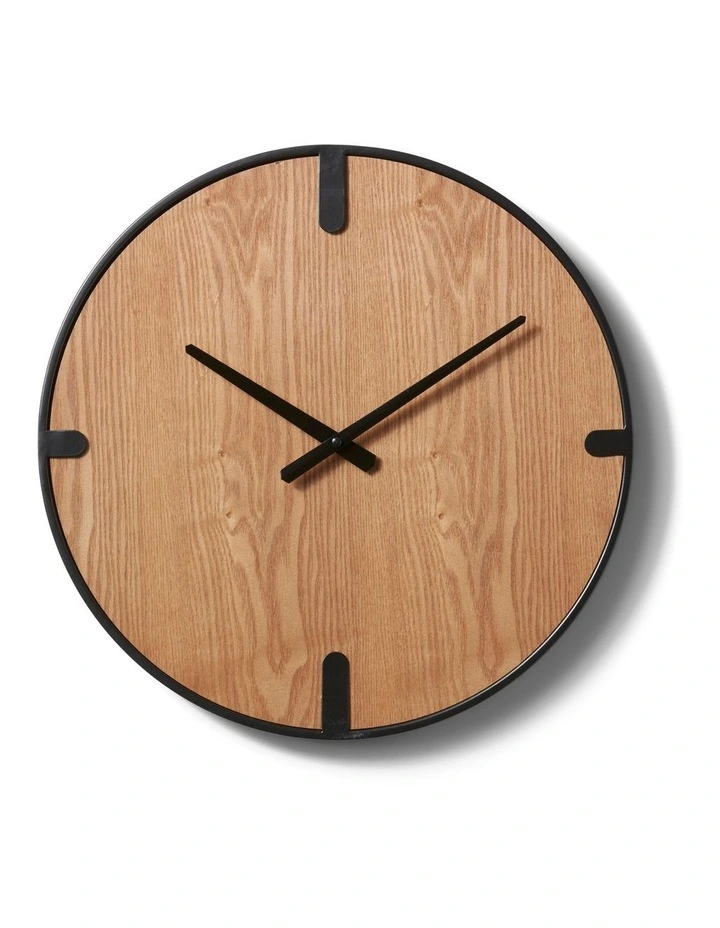 Edison Wall Clock in Black