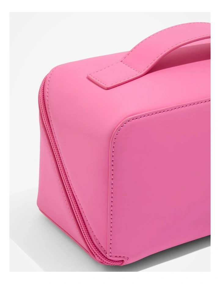 Medium Convertible Cosmetic Case in Pink Punch