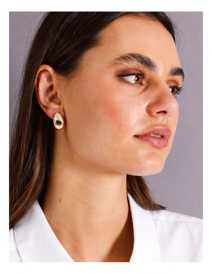 Chubby Half Hoop Earring in Gold