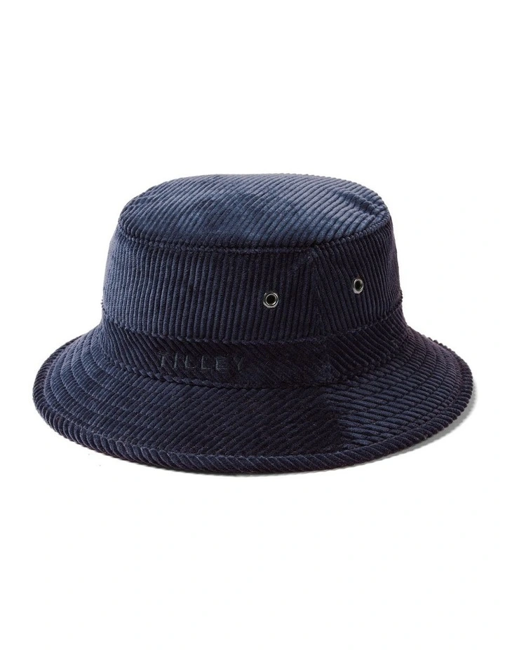 Italian Corduroy T1 Bucket Hat in Navy