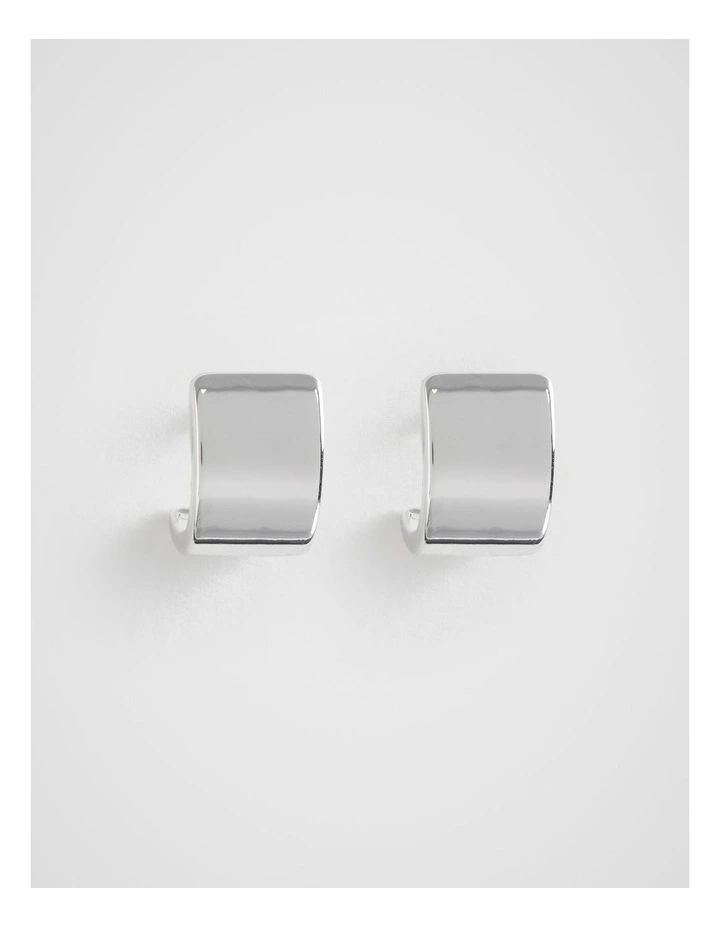 Mini Rectangle Stud in Silver