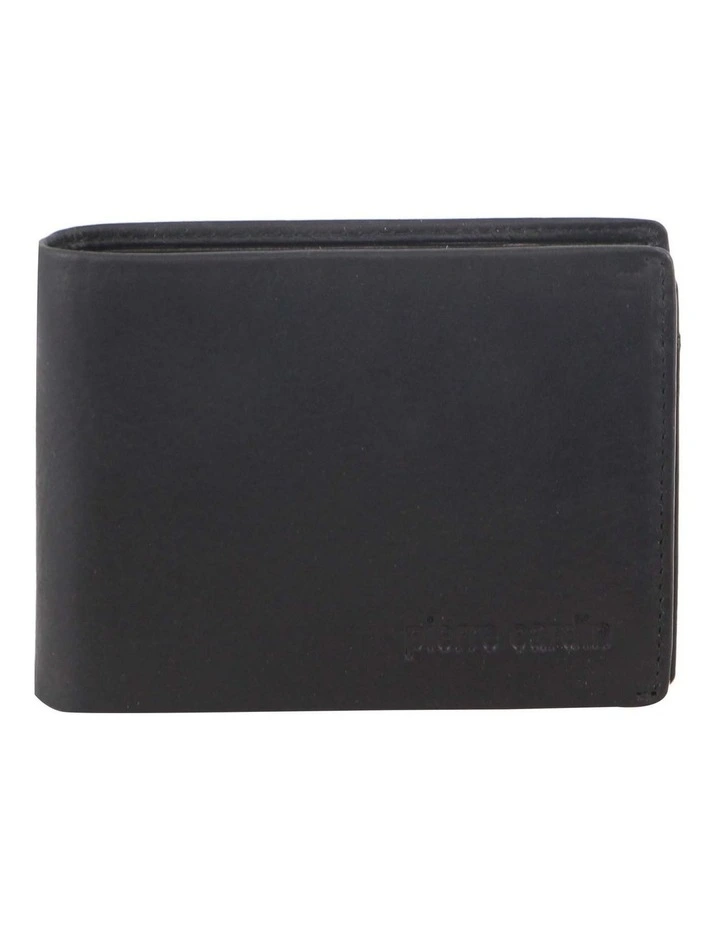 Rustic Leather Bi-Fold Wallet in Black