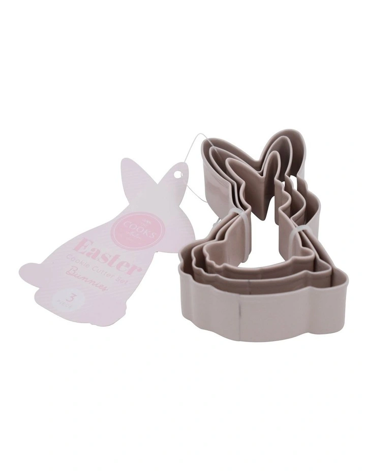 Bunny Cookie Cutters Set of 3 in Pink