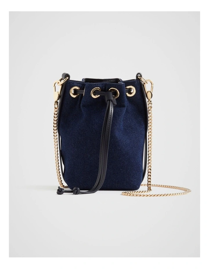 Mini Bucket Bag in Denim