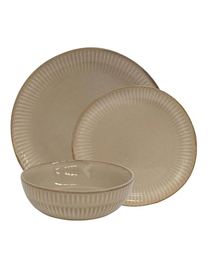 Bonnie Dinner Set 12 Pieces in Sand