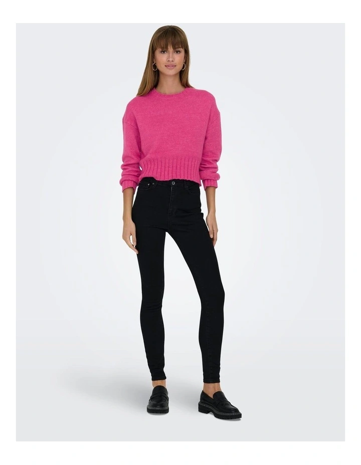 Allie Life Knit Pullover in Fuchsia