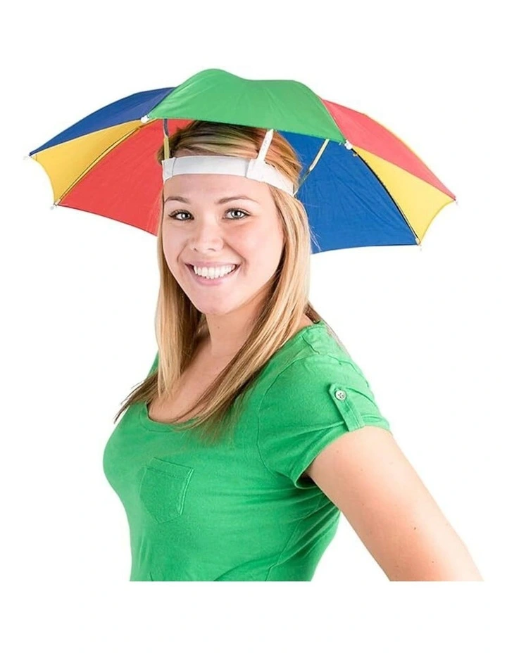 Umbrella Hat Rain Novelty Cap Costume in Multi