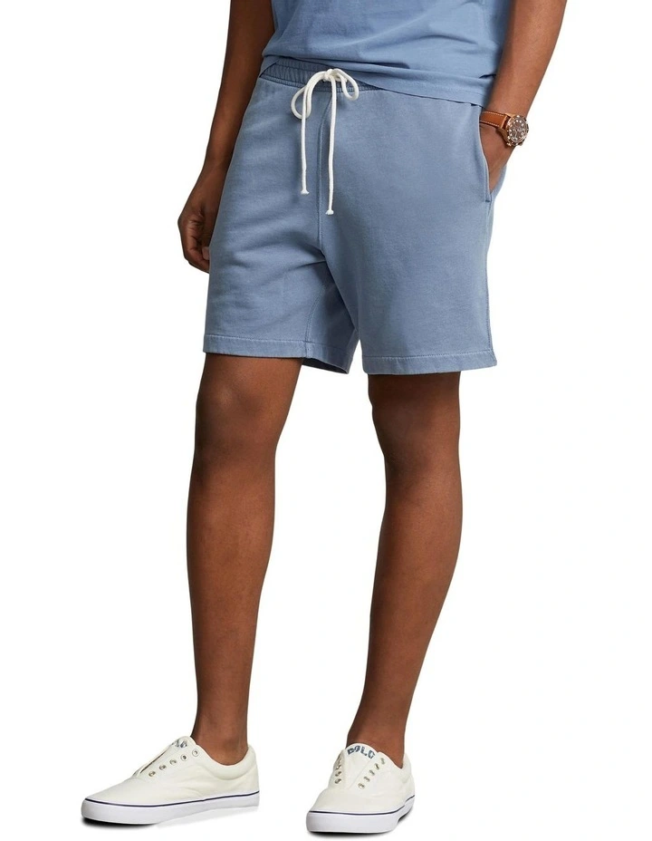 6 Inch Garment Dyed Fleece Short in Blue
