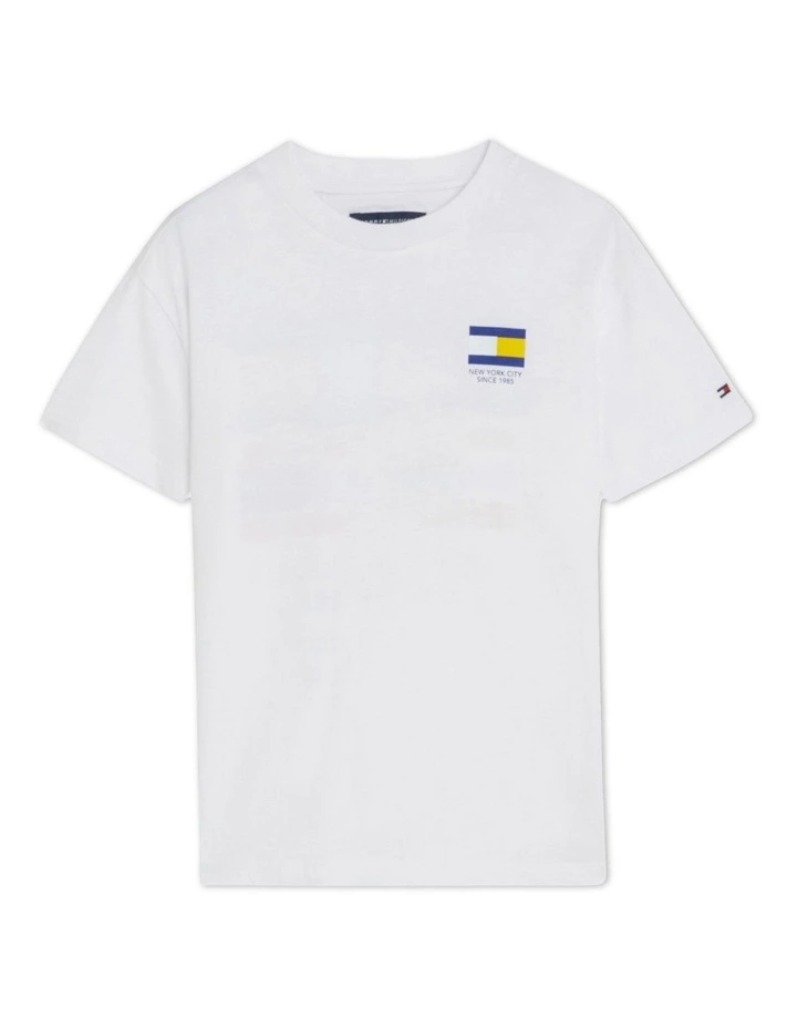 Flag T-shirt (3-7 Years) in White