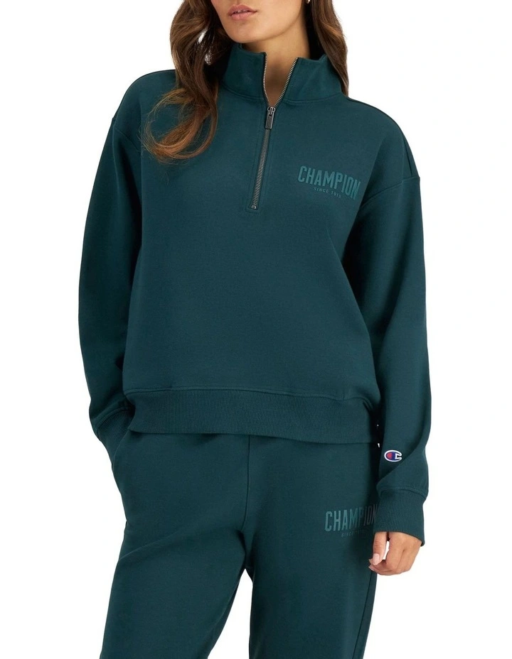 Rochester Base Quarter Zip Pullover in Cotton Forest