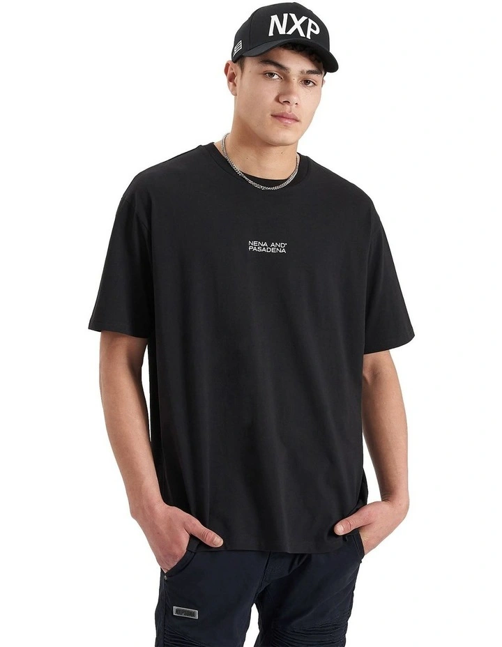 Keystone Heavy Box Fit Tee in Blacl
