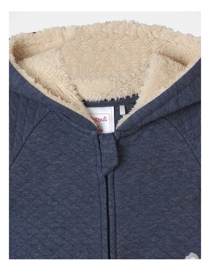 Quilted Coverall in Dark Wash