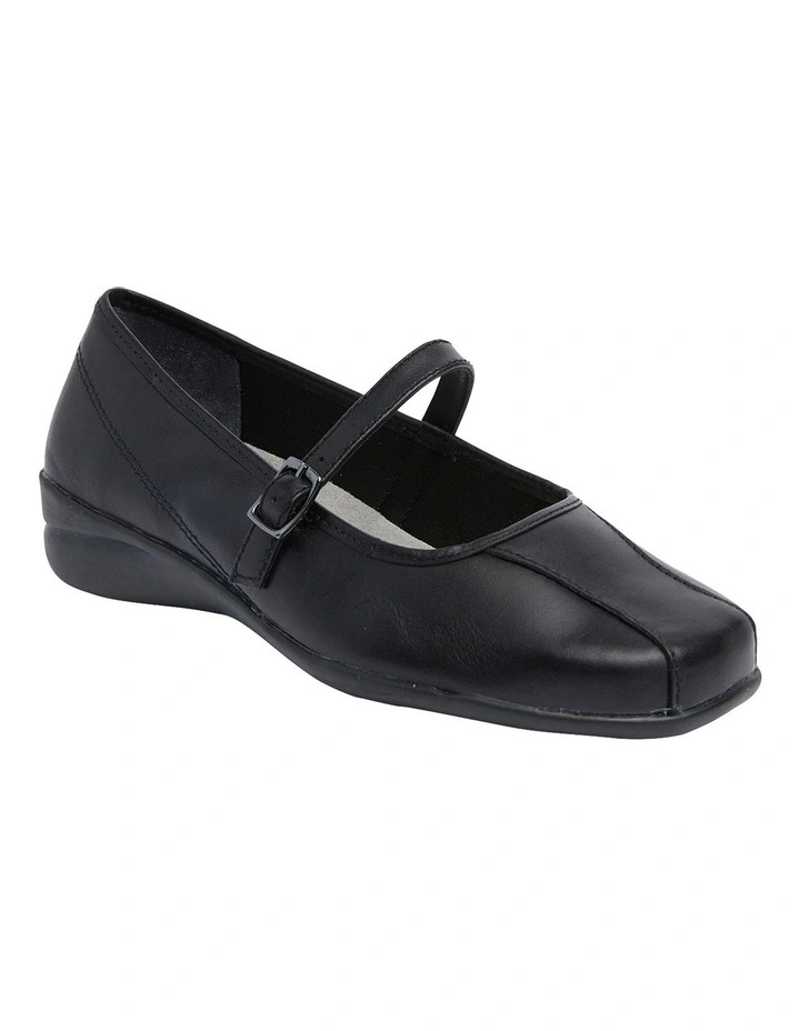 Brianna Black Glove Flat Shoes
