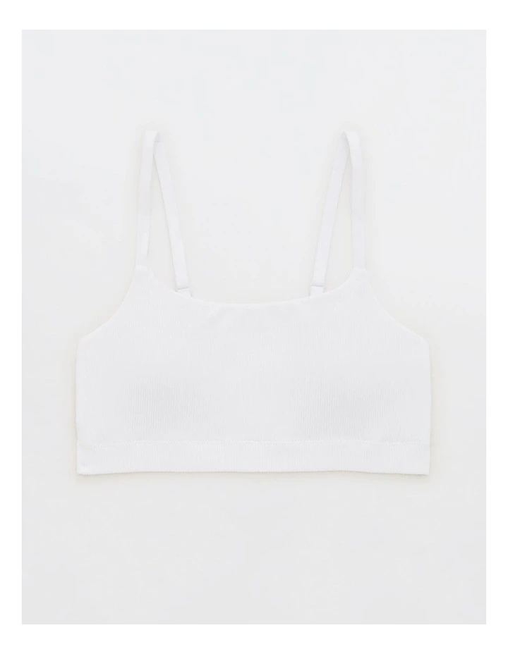 Seamless Skinny Scoop Bralette in White