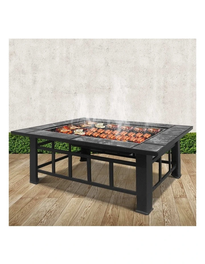 Portable 3-in-1 Fire Pit in Black