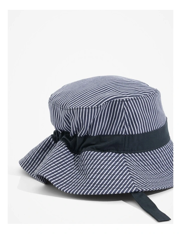 Stripe Bucket Hat in Navy Stripe