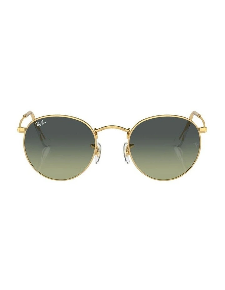 Round Metal Sunglasses in Gold