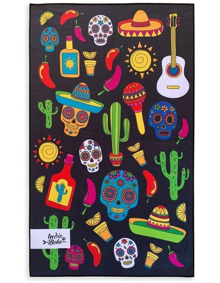 Mexican Skulls Pet Travel Towel