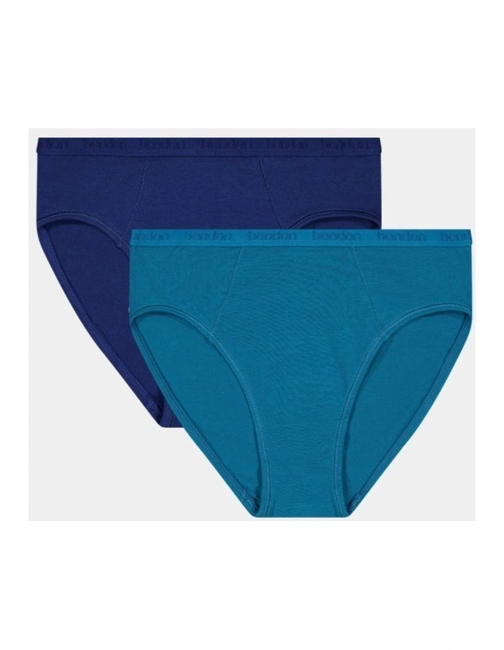 Body Cotton Bikini 2 Pack in Medieval Blue/Ink Blue