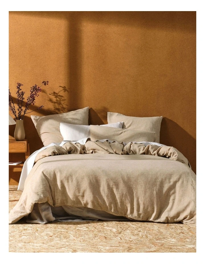 Hemp Triblend Quilt Cover Set in Ochre