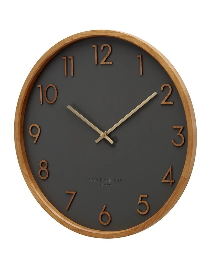 Scarlett Charcoal 35Cm Silent Wall Clock
