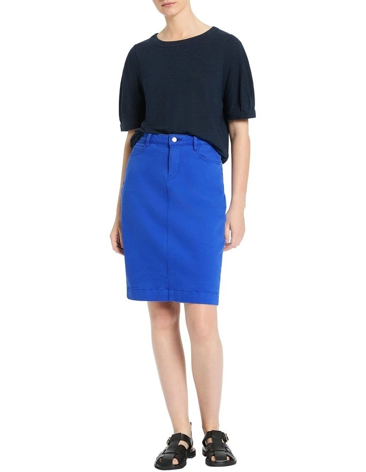 Marnie Denim Skirt in Cameo Blue