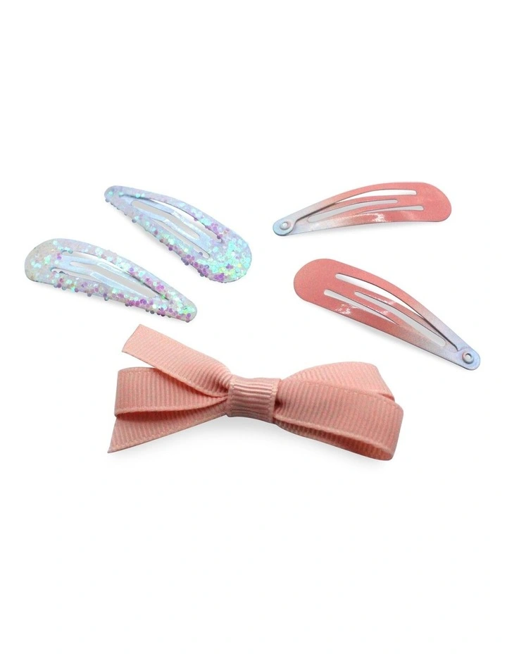 Hair Tie and Clip Pack in Blush