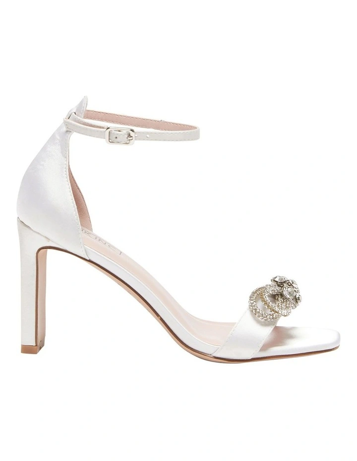 Honey Sandals In Ivory Satin