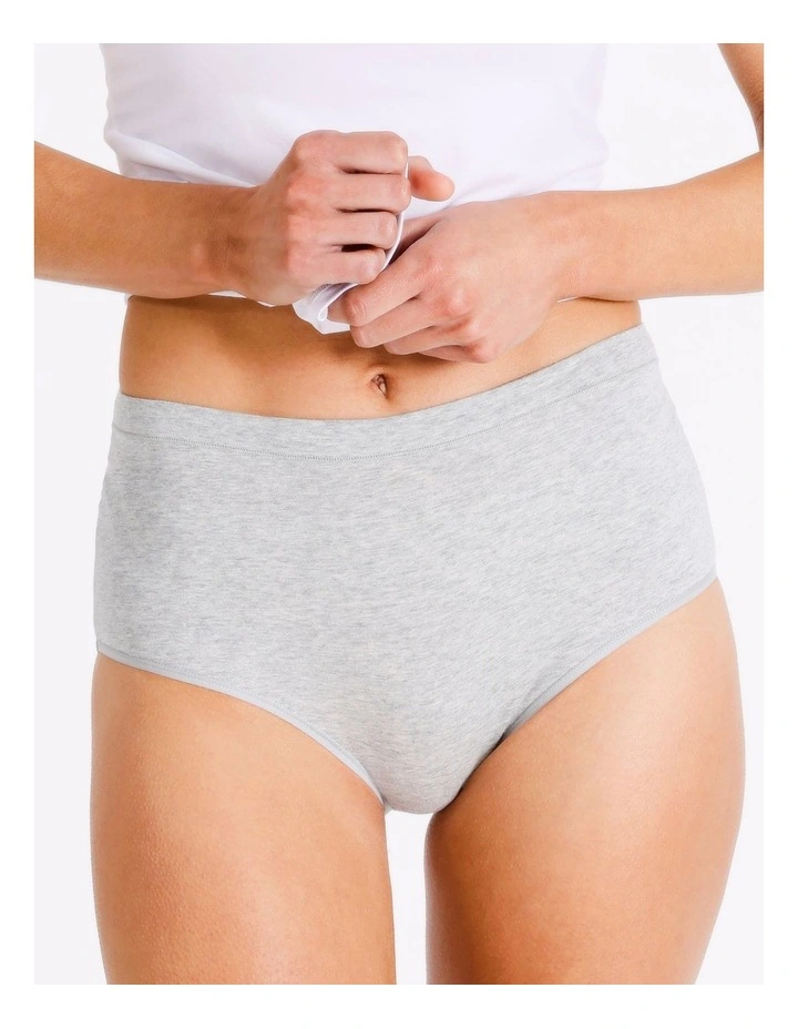 Organic Cotton Full Brief in Grey Marle