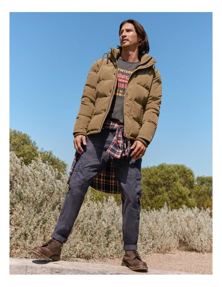 Cotton Lumberjack Shirt in Kansas Check Navy