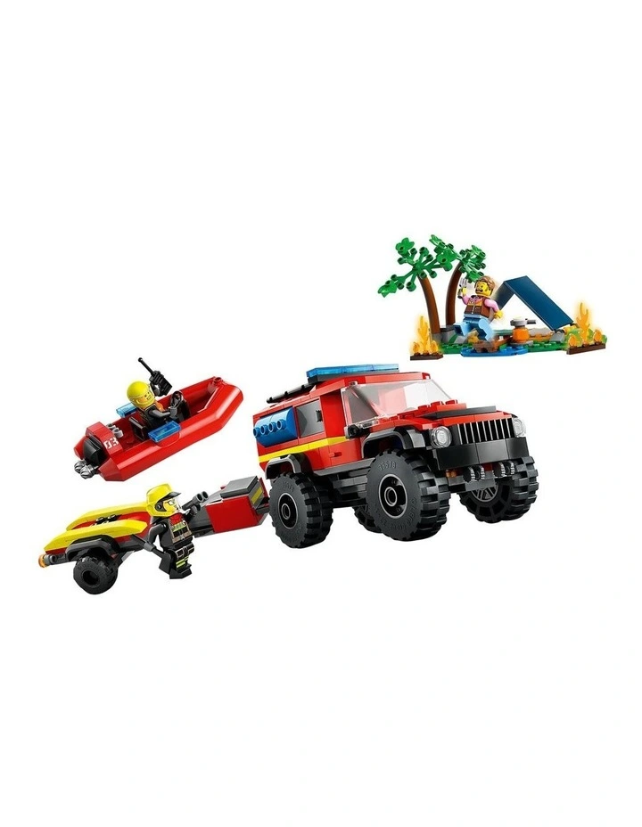 City 4x4 Fire Engine with Rescue Boat 60412 Toy