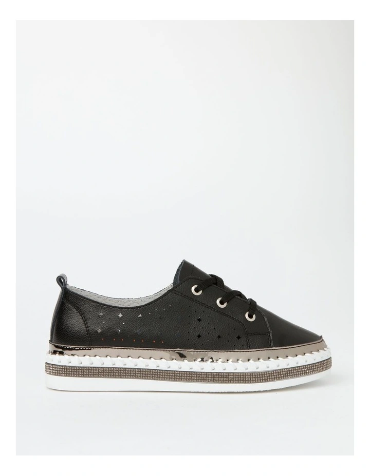 Clara Black Leather Sneaker