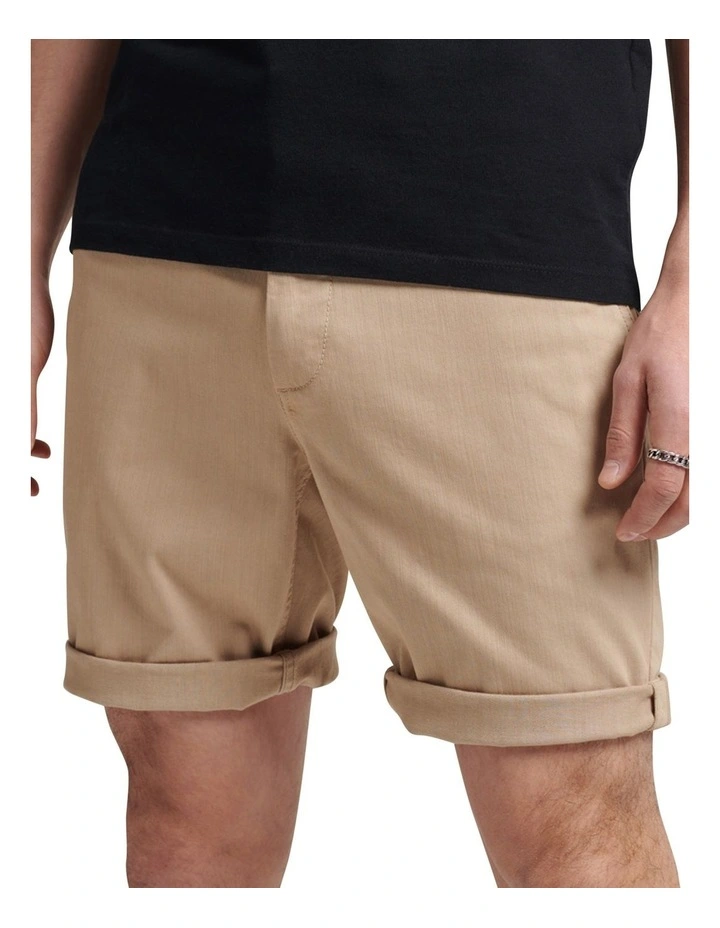 Officer Chino Shorts in Stone Wash