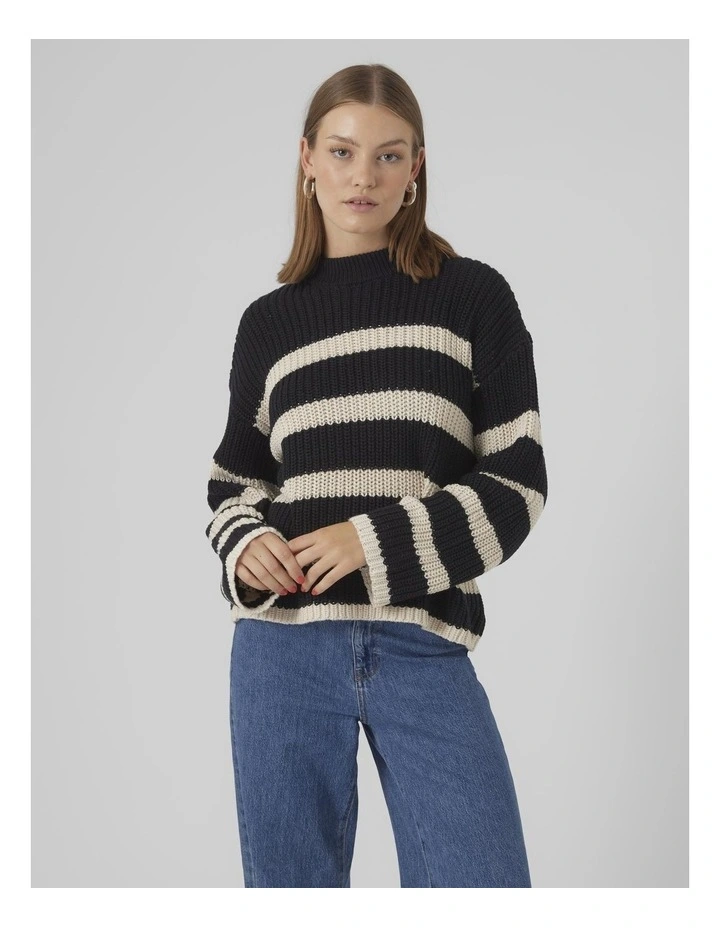 Hilda High Neck Knit in Black