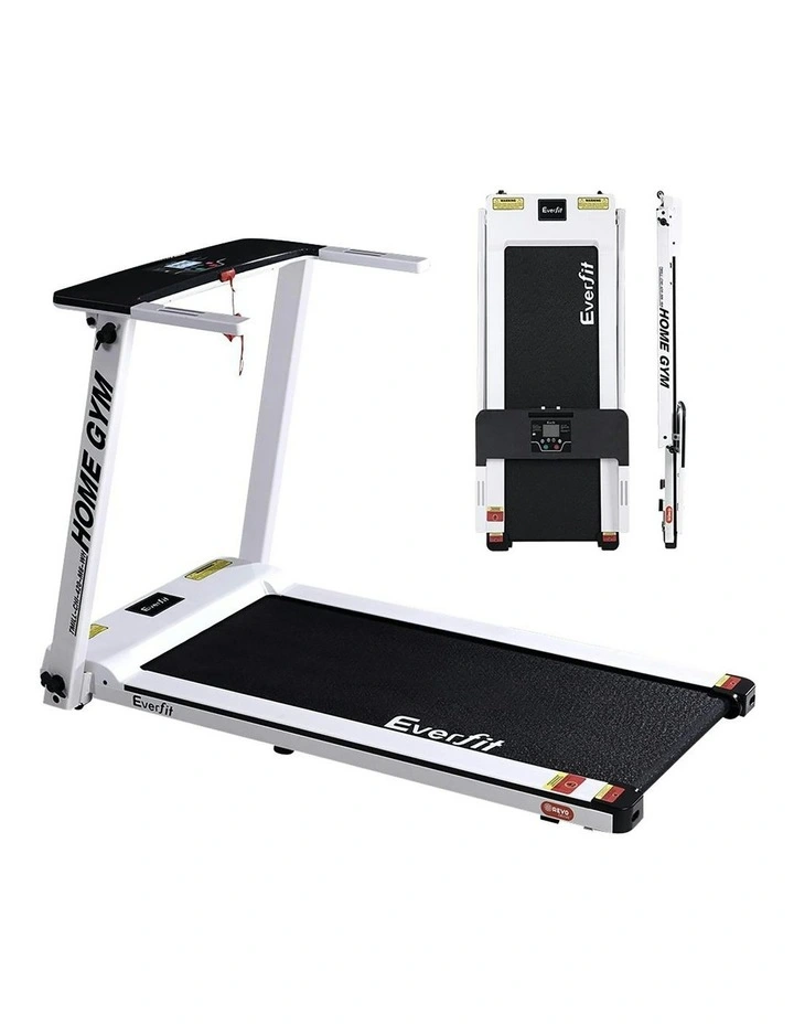 Electric Treadmill Home Gym Fitness Exercise Fully Foldable 420mm in White
