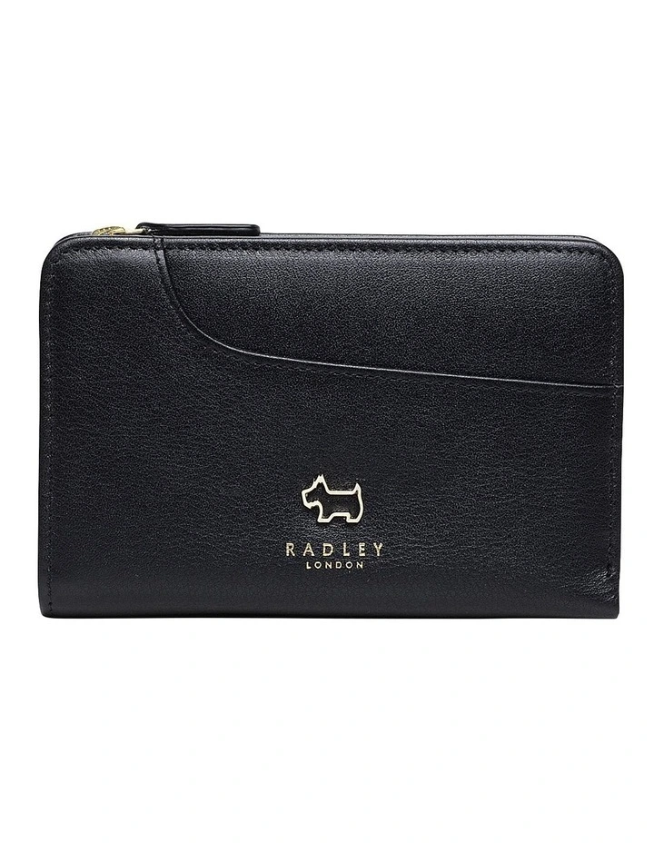 Pockets Black Medium Zip-Top Purse