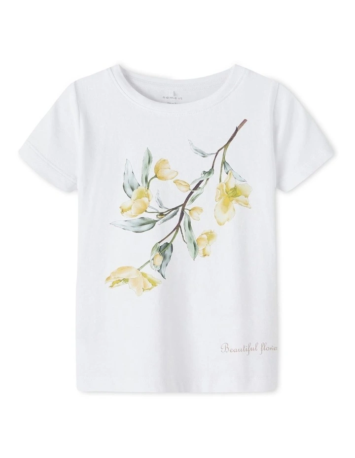 Frigg Patterned T-shirt in Bright White