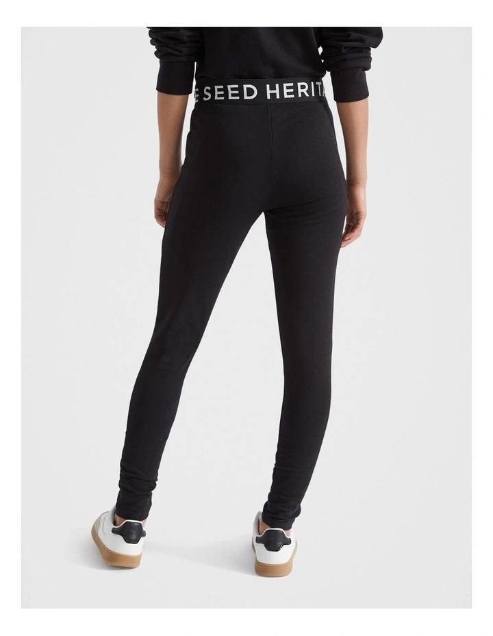 Core Logo Legging in Black