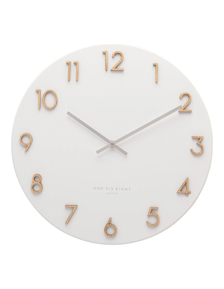 Katelyn White 40Cm Metal Wall Clock
