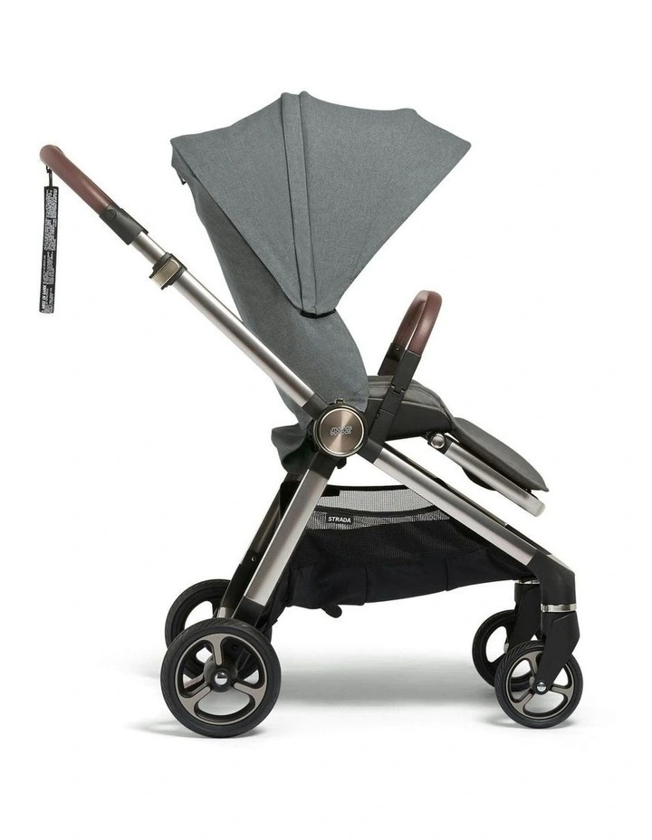 Strada Pram 3 Piece Bundle in Grey Melange