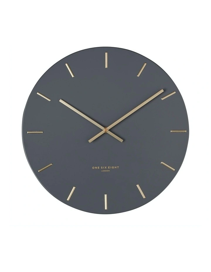 Luca Charcoal 40cm Silent Wall Clock