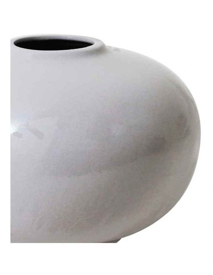 Muse Elipse Vase Small 15cm x 10cm in Grey