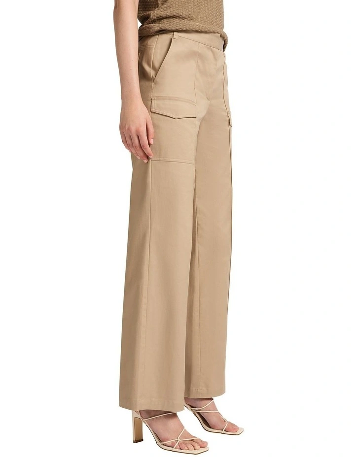 Joey Wide Leg Cargo Pant in Wine