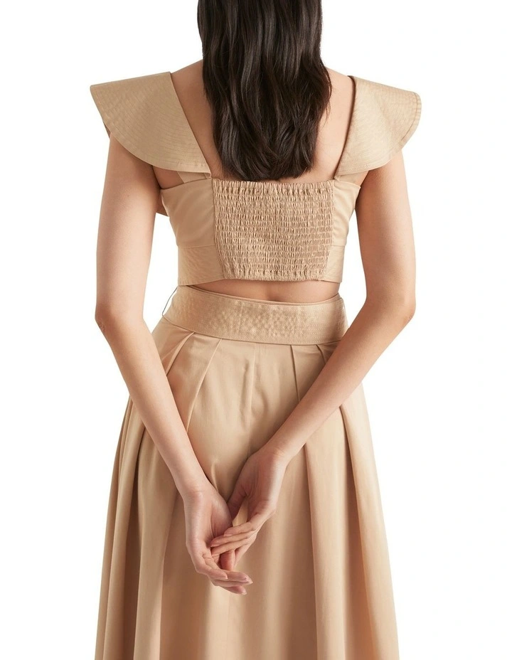 Tailored Flounce Bodice in Light Chestnut