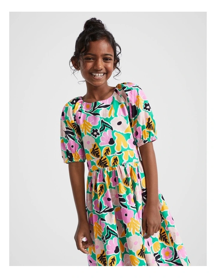 Floral Dress in Jade Green