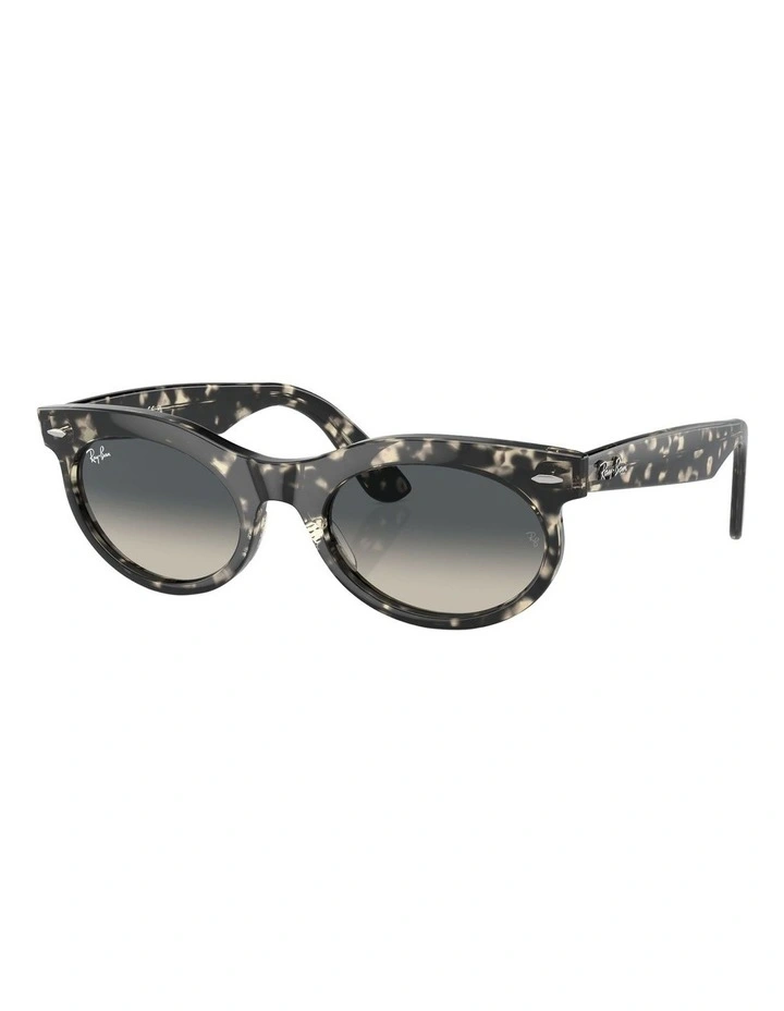 Wayfarer Oval Sunglasses in Grey
